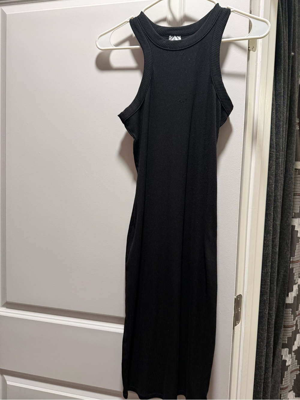 No Boundaries Black Ribbed Midi Tank Dress